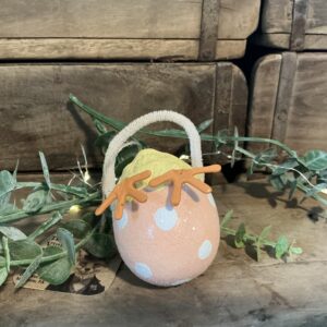 Chickie Tail Egg Ornament Orange