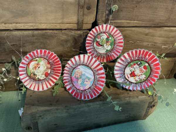 Kitschmas Rosette Ornaments (set of 4)