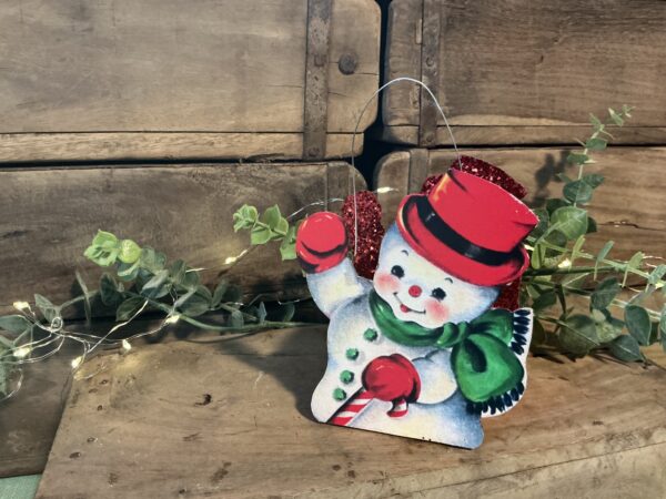 Tin Snowman Bucket (small) - Image 2