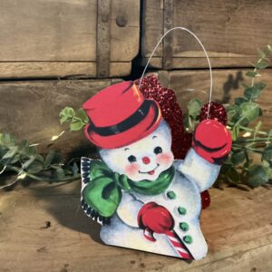 Tin Snowman Bucket (small)