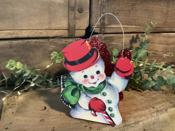 Tin Snowman Bucket (small)