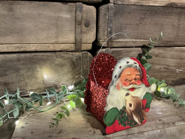 Tin Santa Bucket (small) - Image 3