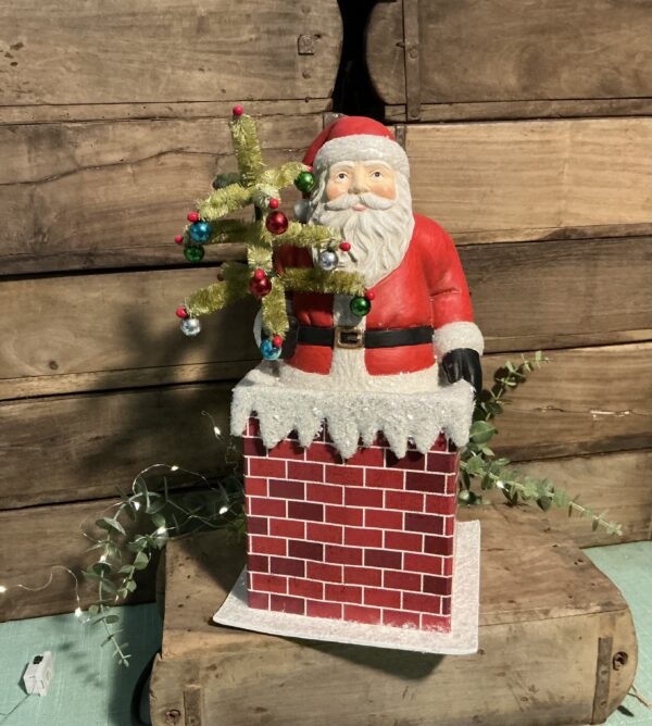 Vintage Santa in Chimney