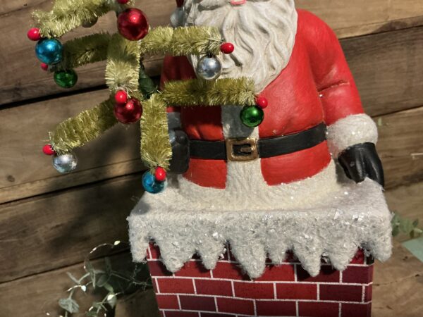 Vintage Santa in Chimney - Image 3