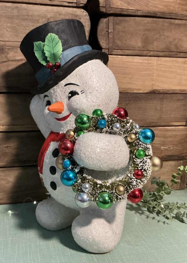 Snowman with Wreath (large) - Image 3