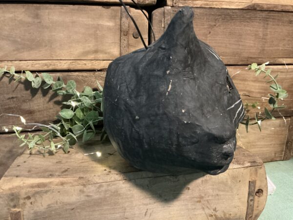 Vintage Happy Cat Bucket Paper Mache - Image 2