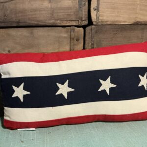 Vintage Stars and Stripes Bolster Pillow