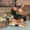Sweet Fawn with Wreath Paper Mache - Image 2