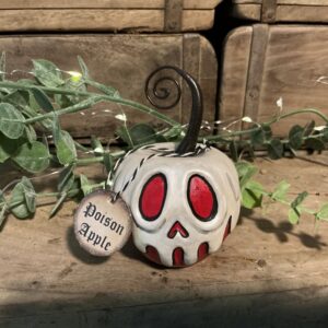 Red Apple with White Poison Ornament (mini)
