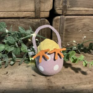 Chickie Tail Egg Ornament Lavender