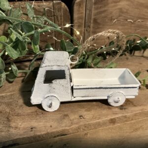 Truck Ornament (white washed)