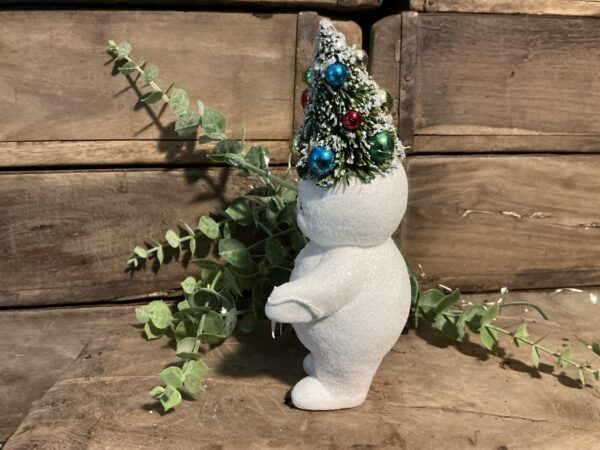 Retro Merry Snowman with Tree - Image 2