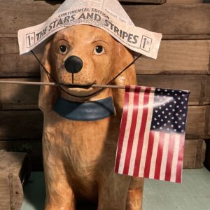 Americana Dog Paper Mache (large)