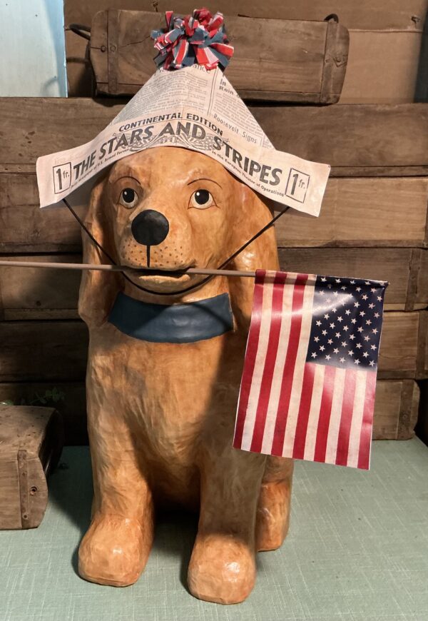 Americana Dog Paper Mache (large)