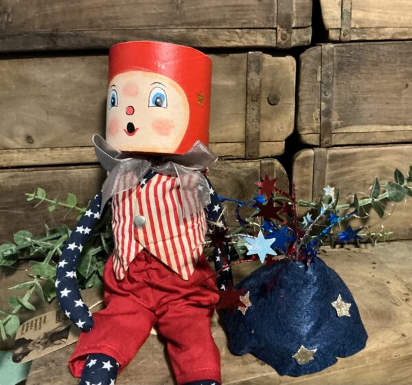 Mister Liberty Gathered Traditions Box Head Art Doll - Image 2