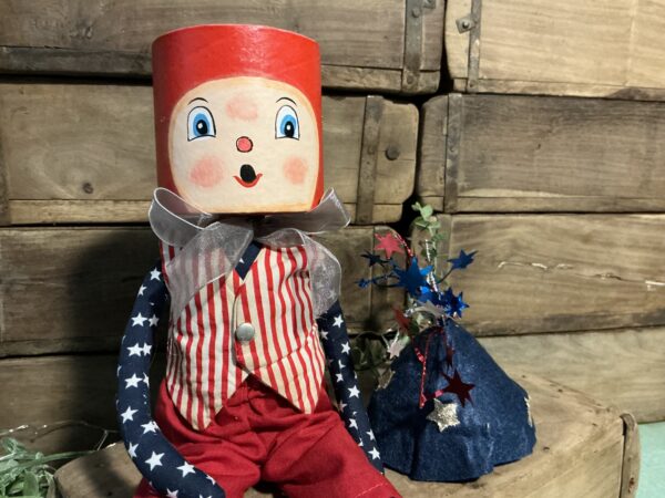 Mister Liberty Gathered Traditions Box Head Art Doll - Image 3