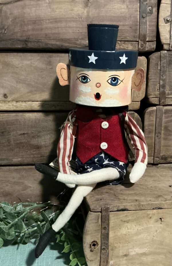 Glory Sam Gathered Traditions Box Head Art Doll - Image 5