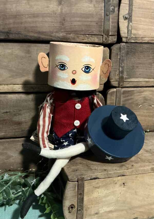 Glory Sam Gathered Traditions Box Head Art Doll - Image 2